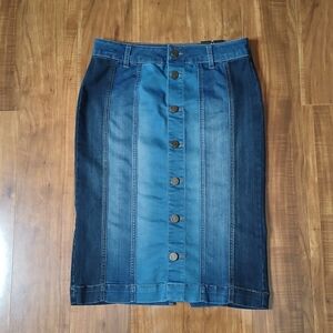 Denim Two Toned Skirt